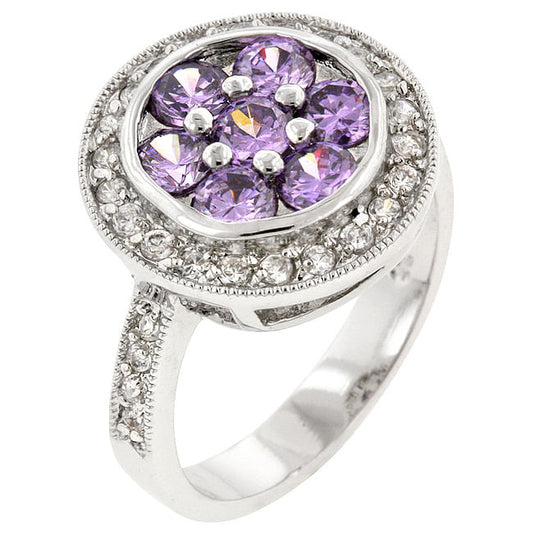 Amethyst Purple Lily Ring-0
