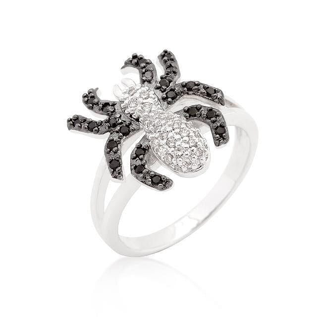 Cubic Zirconia Spider Fashion Ring-0