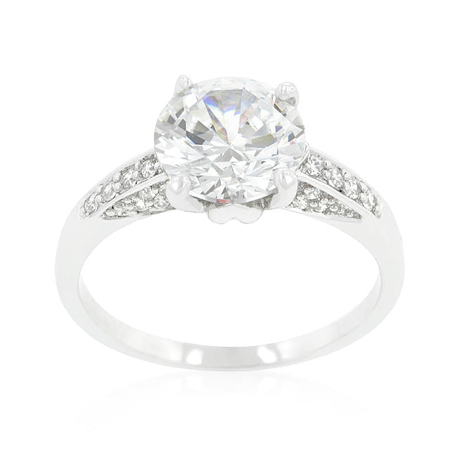 Contemporary Engagement Ring with Large Center Stone-1