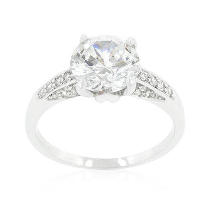 Contemporary Engagement Ring with Large Center Stone-1