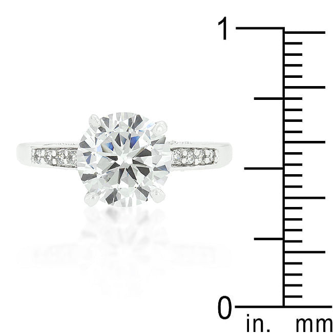 Contemporary Engagement Ring with Large Center Stone-2