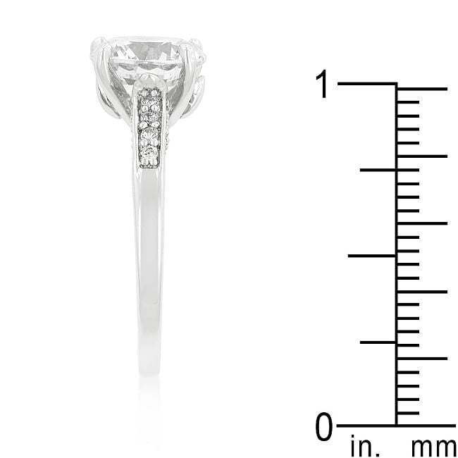 Contemporary Engagement Ring with Large Center Stone-3