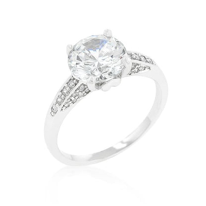 Contemporary Engagement Ring with Large Center Stone-0
