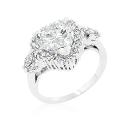 Heart Halo Engagement Ring-0