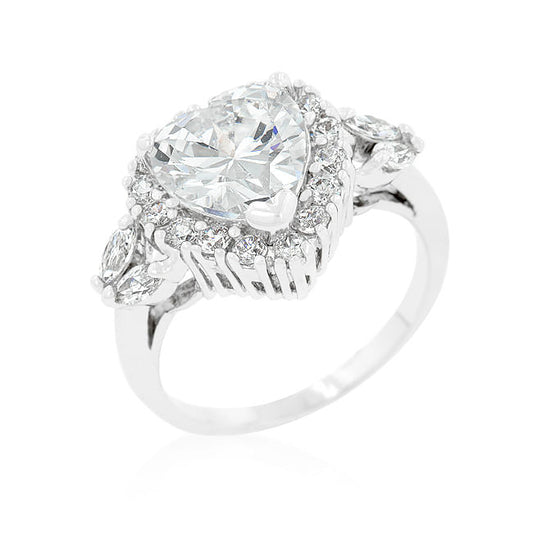 Heart Halo Engagement Ring-0