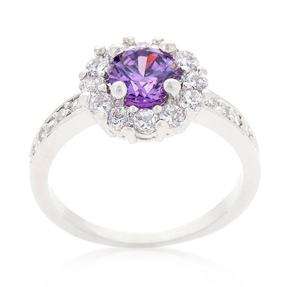 Lavender Halo Engagement Ring-1