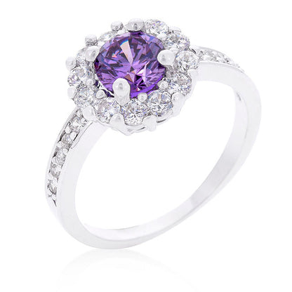 Lavender Halo Engagement Ring-0