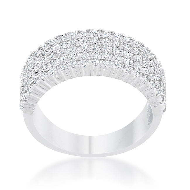 Gwen 1ct CZ Rhodium Wide Ring-1