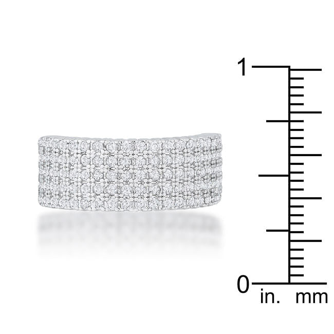 Gwen 1ct CZ Rhodium Wide Ring-3