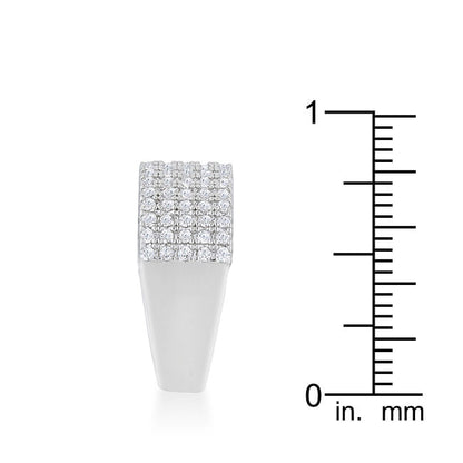 Gwen 1ct CZ Rhodium Wide Ring-4