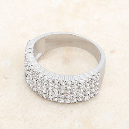 Gwen 1ct CZ Rhodium Wide Ring-2