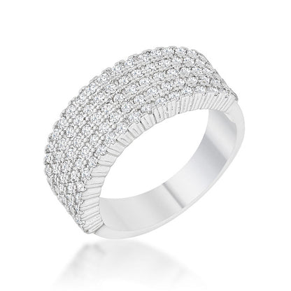 Gwen 1ct CZ Rhodium Wide Ring-0