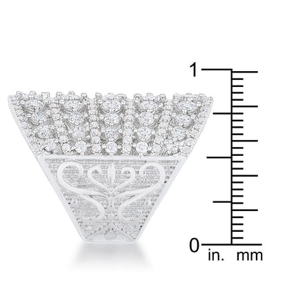 Charlyn 2.5ct Rhodium CZ Statement Cocktail Ring-4