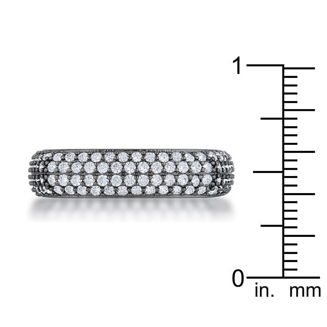 Jana 1.29ct CZ Hematite Contemporary Square Band Ring-4