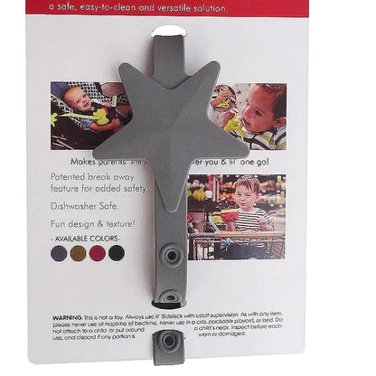 Silicone Star Pacifier Chain and Stroller Hook Organizer
