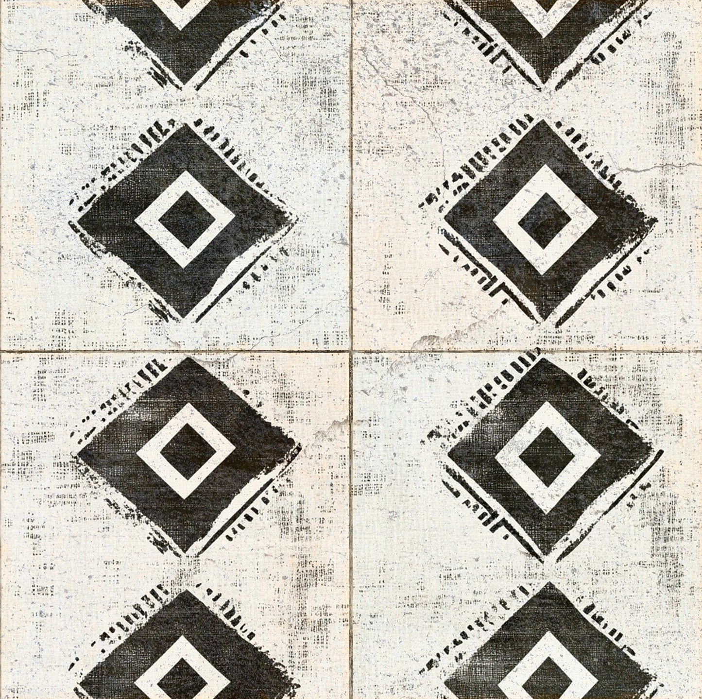 Beige Black Rhombus Rustic Tile Stickers Transform Your Kitchen With DIY Peel And Stick Backsplash- The Classic Look Bring Back Retro Model - R203-4