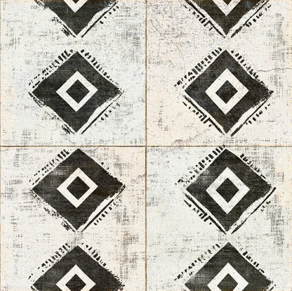 Beige Black Rhombus Rustic Tile Stickers Transform Your Kitchen With DIY Peel And Stick Backsplash- The Classic Look Bring Back Retro Model - R203-4