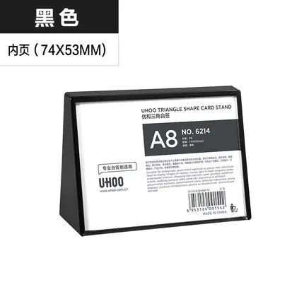 Triangular Table Sign with QR Code - White 6213 Model