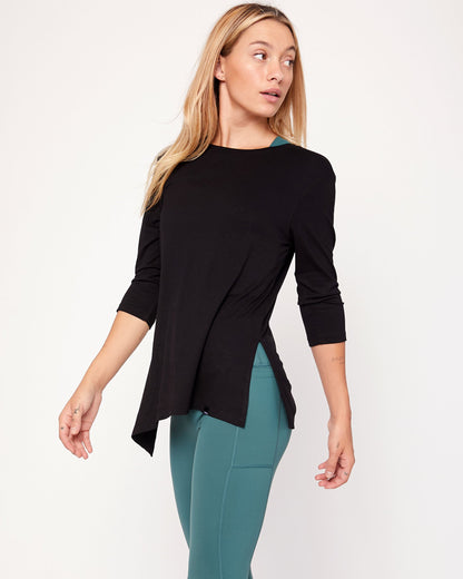 Anen Side Tie 3/4 Sleeve Top-3