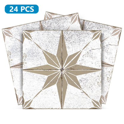 Gray Star Design Vintage bathroom backsplash durable stickers Model  - R93-0