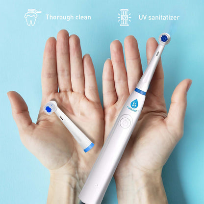 Family Dental Care Bundle: Pursonic RET200 Oscillating Electric Rechargeable Toothbrush, Eco-Friendly Cedarwood Toothbrushes (6 Pack), Portable UV Toothbrush Sanitizer-1