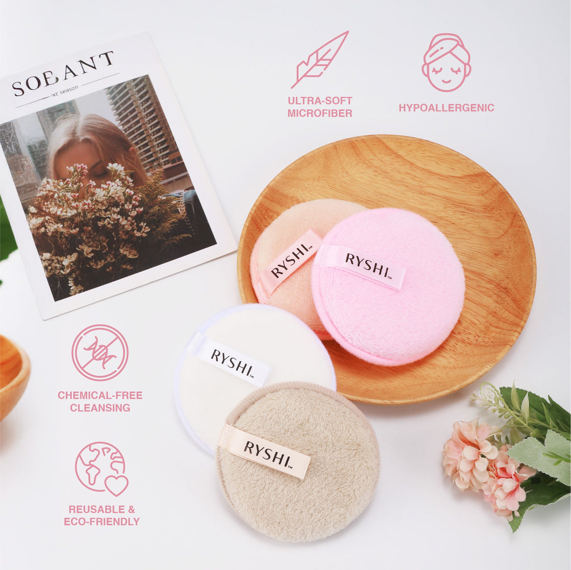 Reusable Makeup Remover Cloths: 4 Pack-1