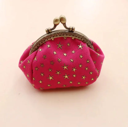 Vintage Denim Handmade Women's Coin Purse with Hasp Closure