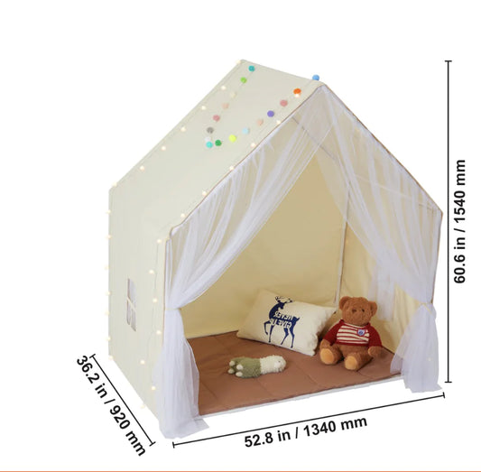 Kids Play Tent with Mat & Light