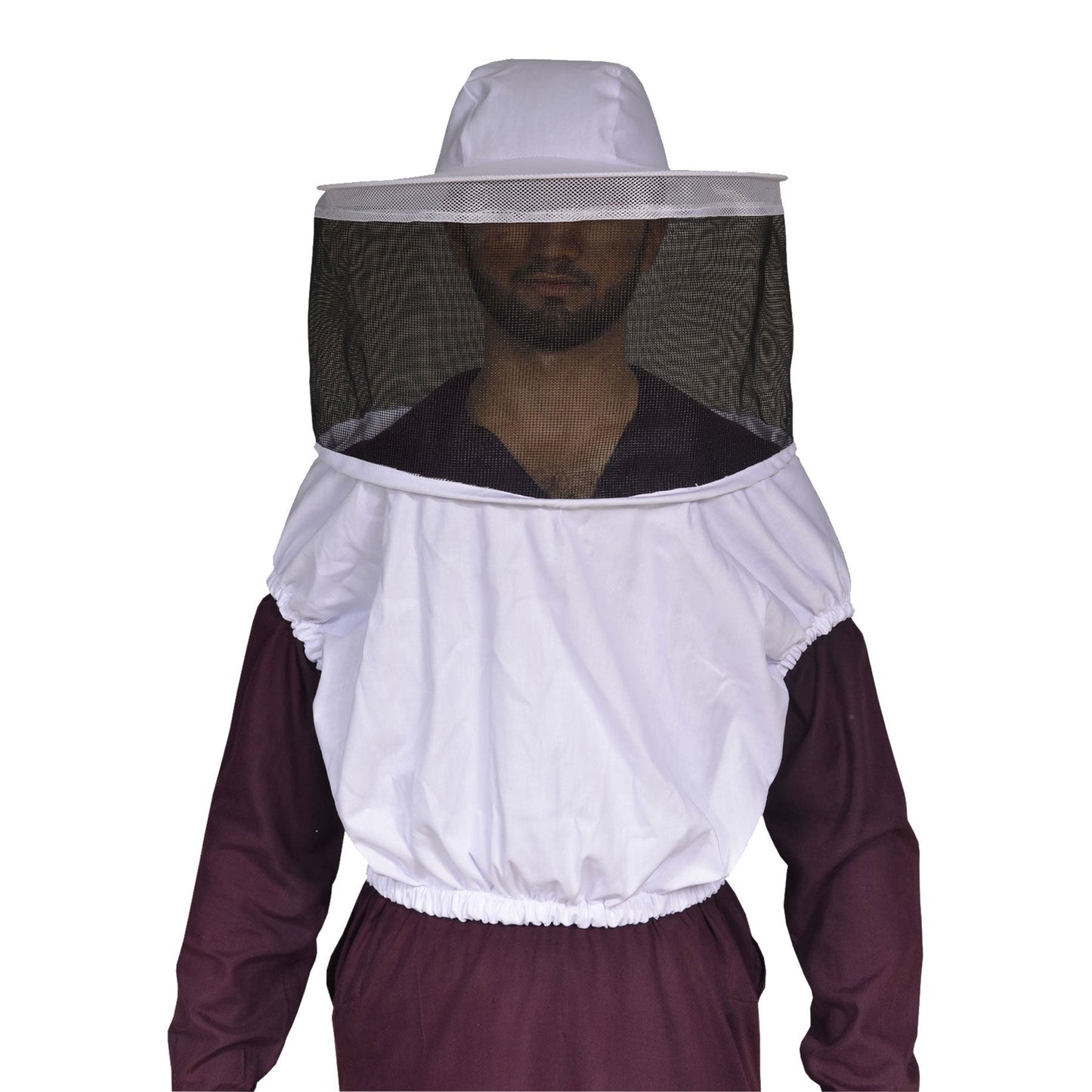 Beekeeping Bee Cotton Half Body Round Head Veil Protective Gear-0