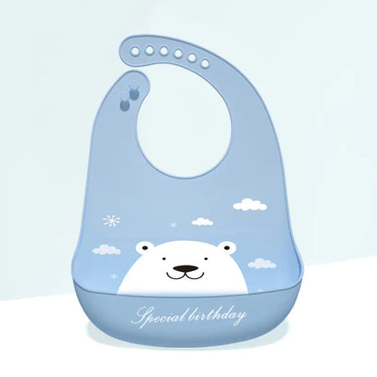 3D Baby Waterproof Silicone Bib for Feeding Kids