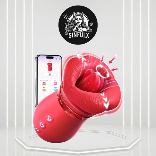 RoseLick App Control Rotating Tongue Clit Stimulator-0