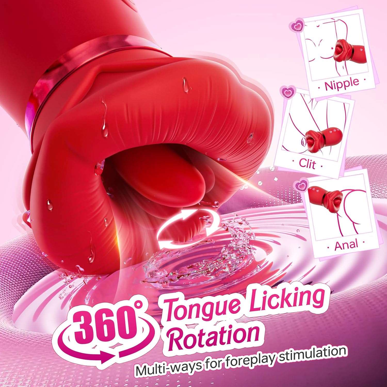 RoseLick App Control Rotating Tongue Clit Stimulator-2