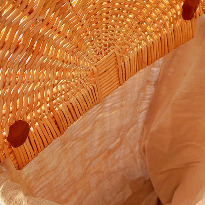 Full Buff Willow Wheeled Shopping Basket-3