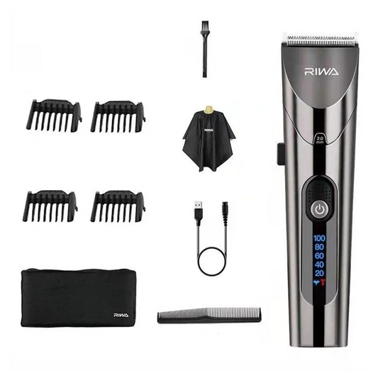 Electric Hair Clipper Variable Speed Barber Trimmer Grey-0