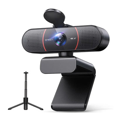 NNEOBA 4K USB Webcam with Tripod Sony Sensor Autofocus Black-0