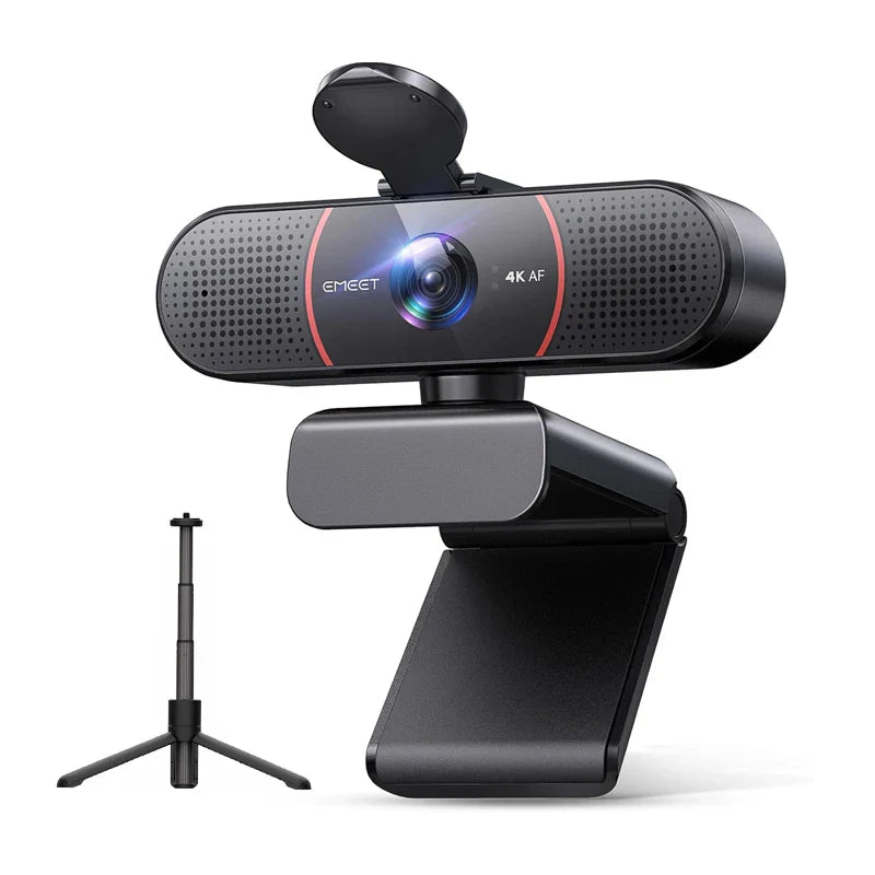 NNEOBA 4K USB Webcam with Tripod Sony Sensor Autofocus Black-0