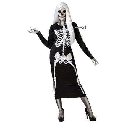 Costume for Adults Black Skeleton M/L-0