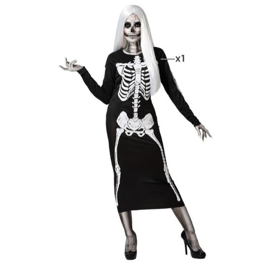 Costume for Adults Black Skeleton M/L-0