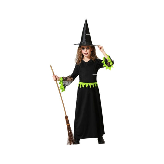 Costume for Children Green Witch Halloween-0