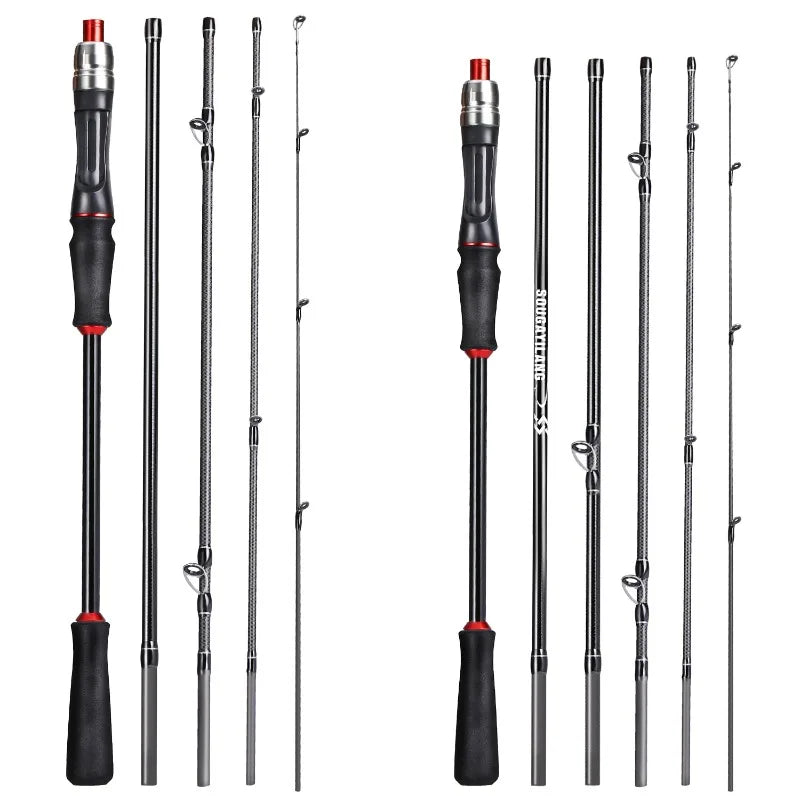 2.1M Carbon Fiber Casting Rod 6-Section Black-1