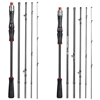 2.1M Carbon Fiber Casting Rod 6-Section Black-1