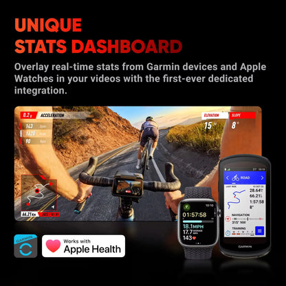 4K Action Camera Sensor Dual Stabilization Black-4