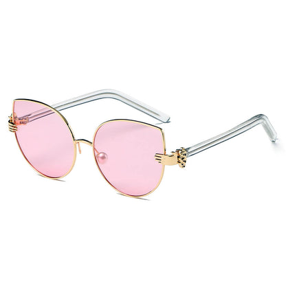 CENTRALIA | Women Metal Frame Cat Eye Hands Classic Sunglasses-5
