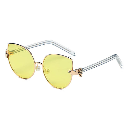 CENTRALIA | Women Metal Frame Cat Eye Hands Classic Sunglasses-2