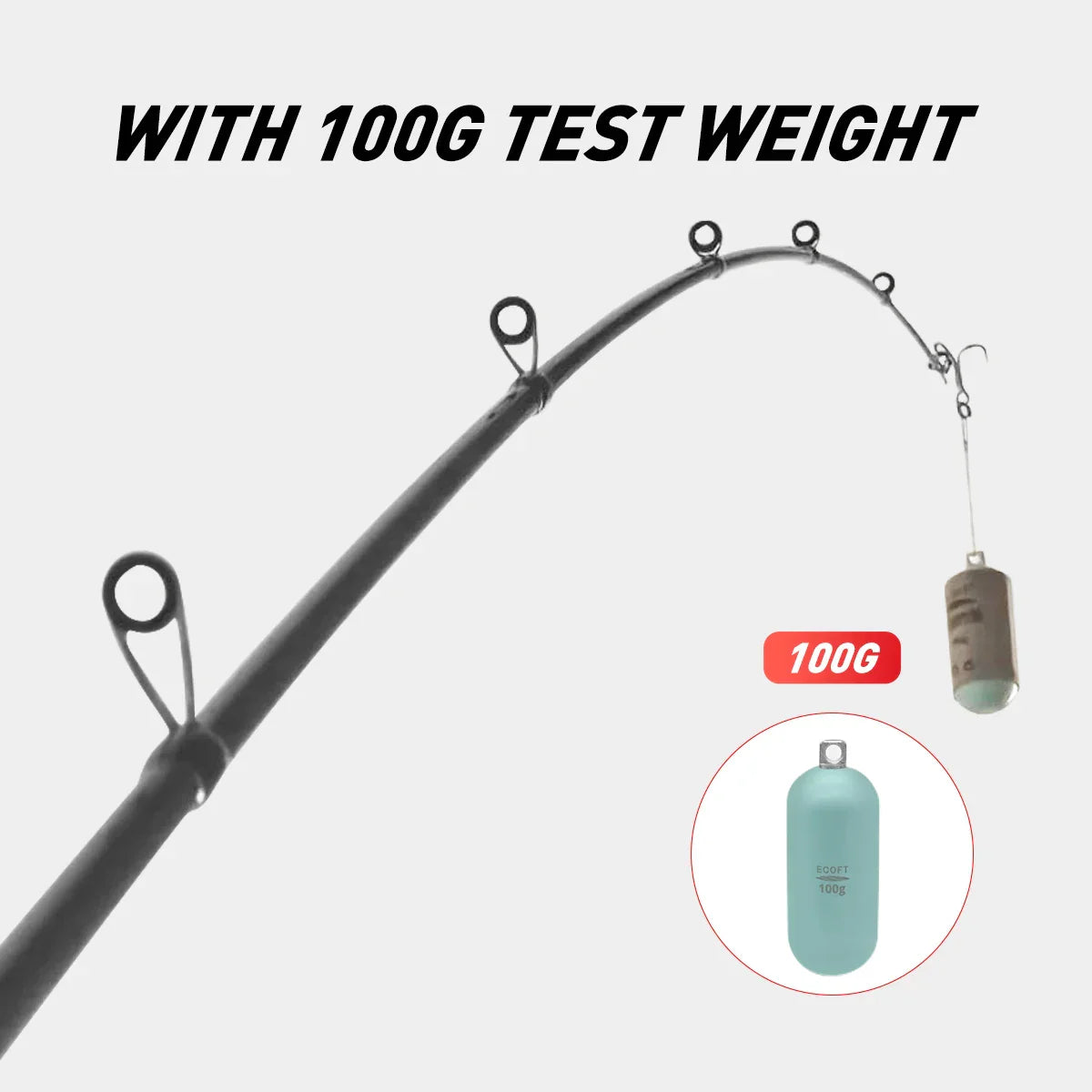 Inshore Spinning Fishing Rod Long Casting Carbon Rod Black-3