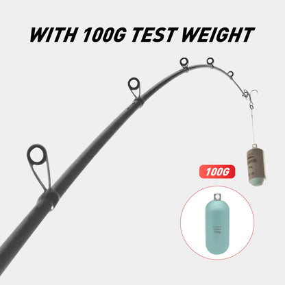 Inshore Spinning Fishing Rod Long Casting Carbon Rod Black-3