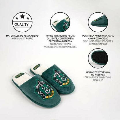 House Slippers Harry Potter Slytherin  Green-1