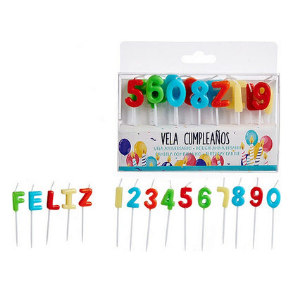 Candle Set Birthday Multicolour (12 Units)-2