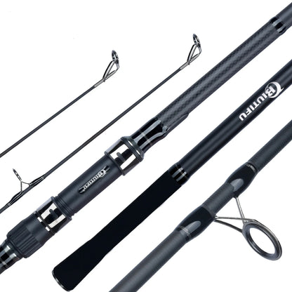 2-Tips 4.2m Carbon Fiber Carp Fishing Rod Grey-0