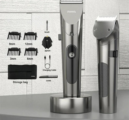 Electric Hair Clipper Variable Speed Barber Trimmer Grey-2